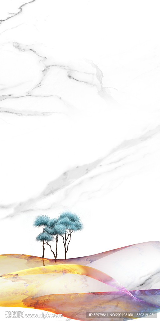 爵士白无框玄关新画 TIF分层