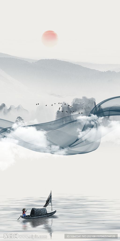 中国风高端玄关画 TIF分层图