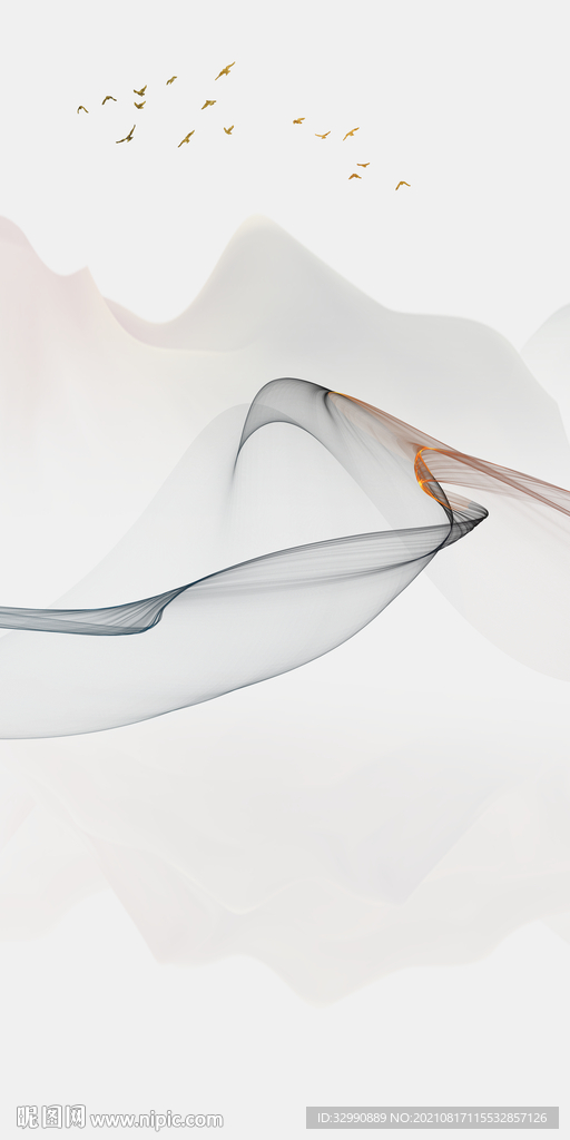  无框玄关山水 TIF分层