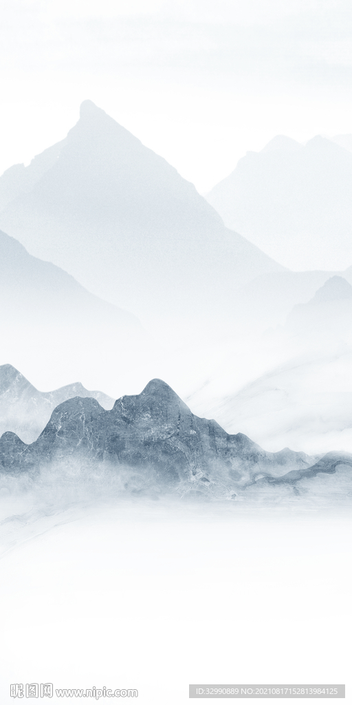 新款意境玄关山水 TIF分层