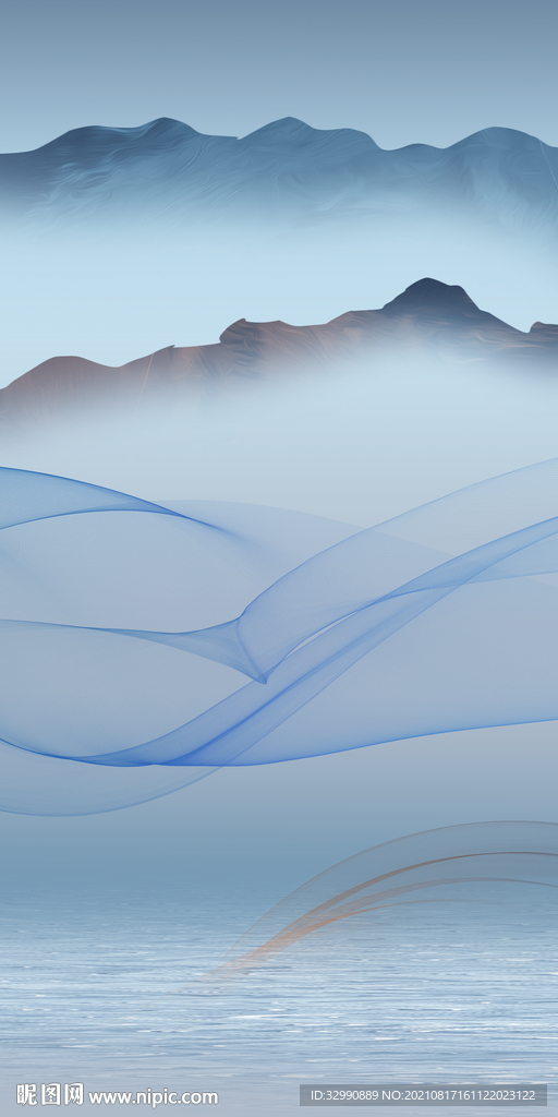 大卖玄关山水 TIF 分层画