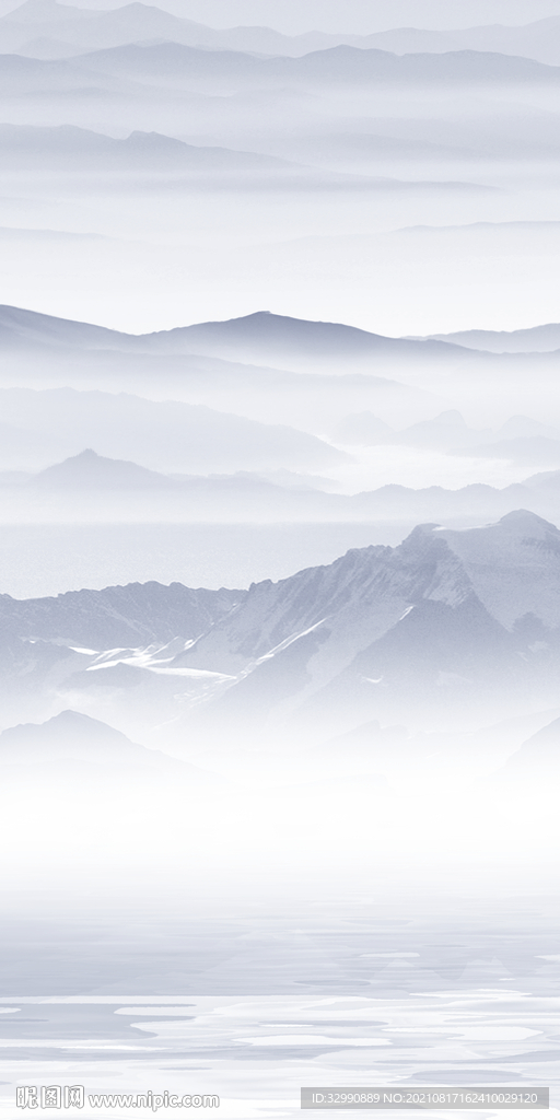 无框画玄关画山水 TIF分层图