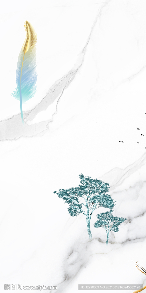 爵士白无框玄关画 TIF分层