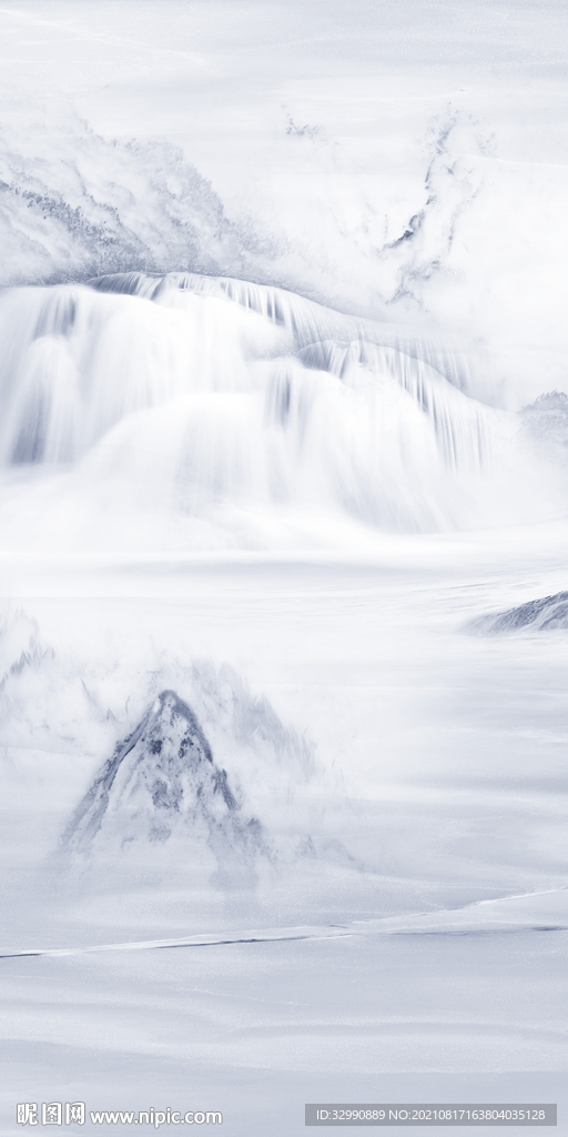 大气 玄关山水 TIF 分层画