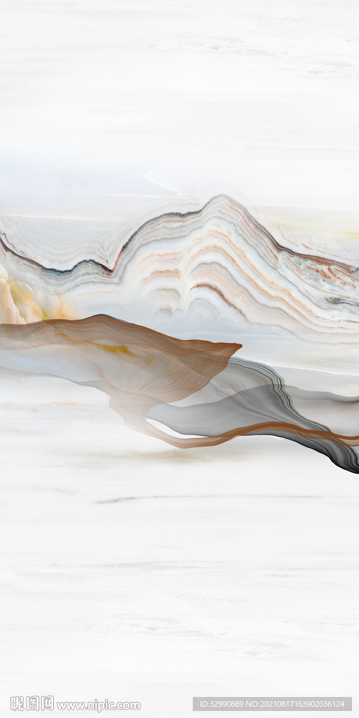 石纹玄关山水 TIF 分层画