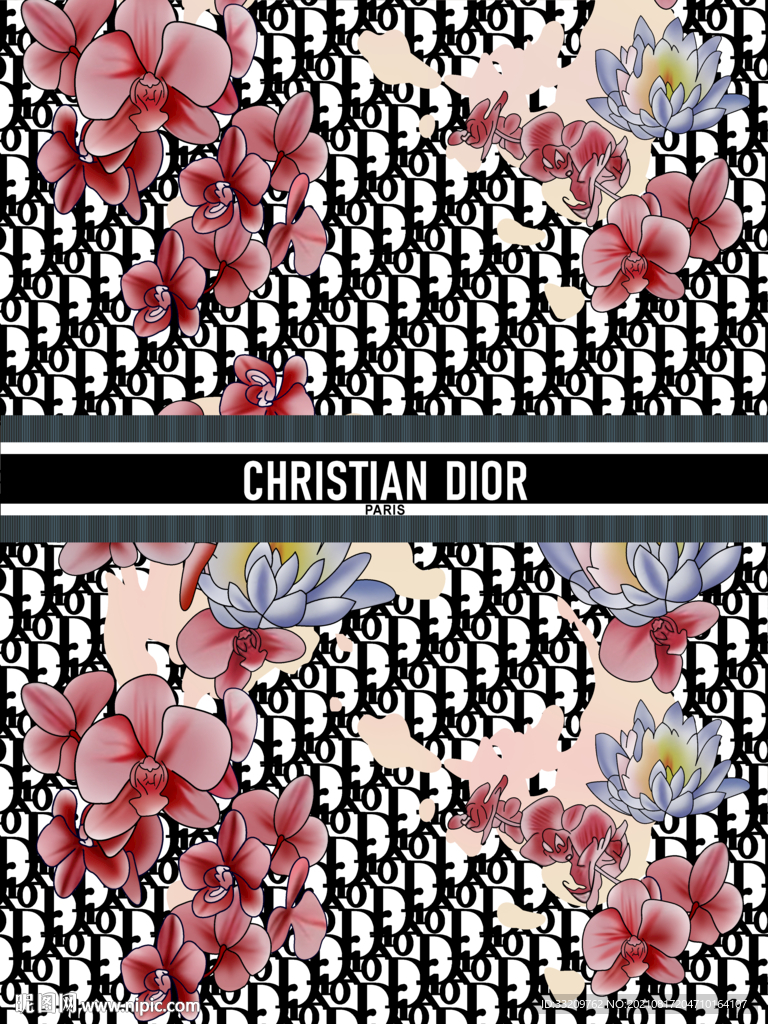  花朵 大牌男装 欧式花型 