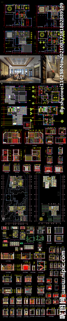 中式家居设计施工图纸