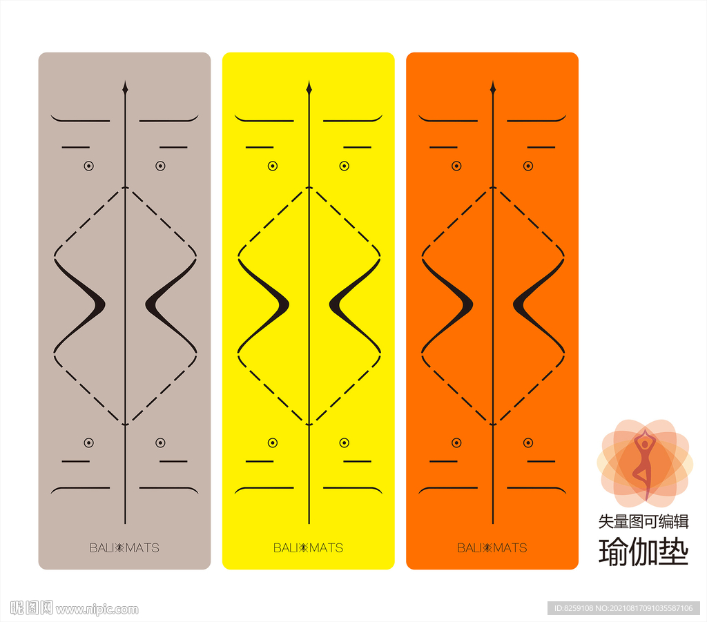 瑜伽垫印花图案