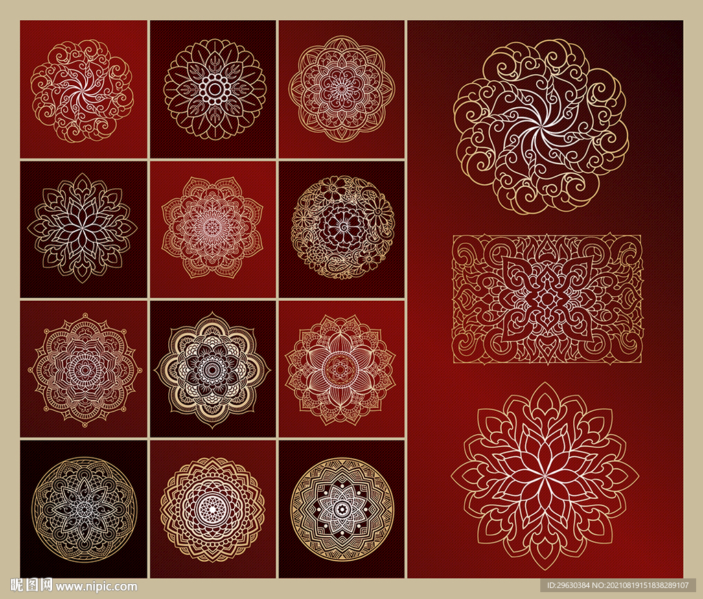 矢量传统中式装饰图案