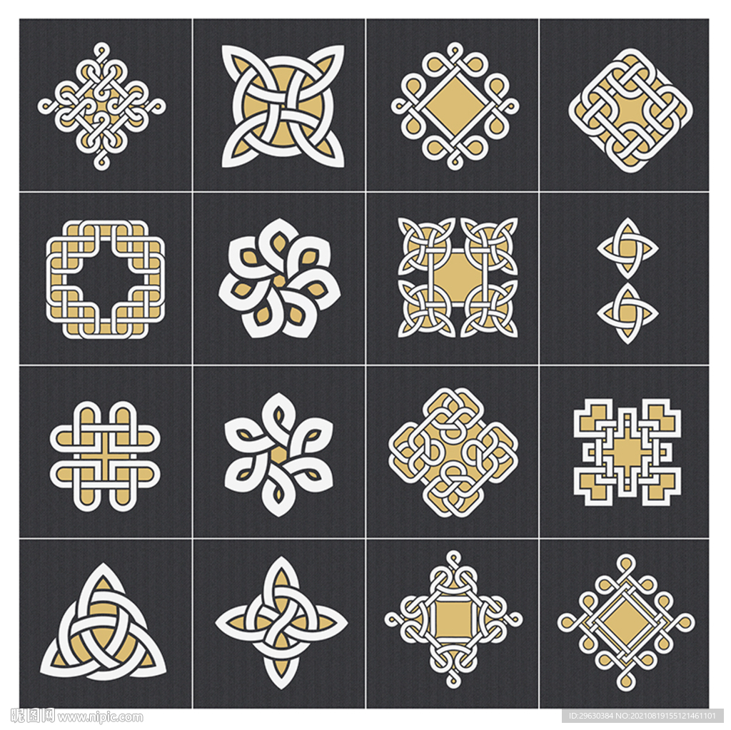 矢量北欧古典装饰图案