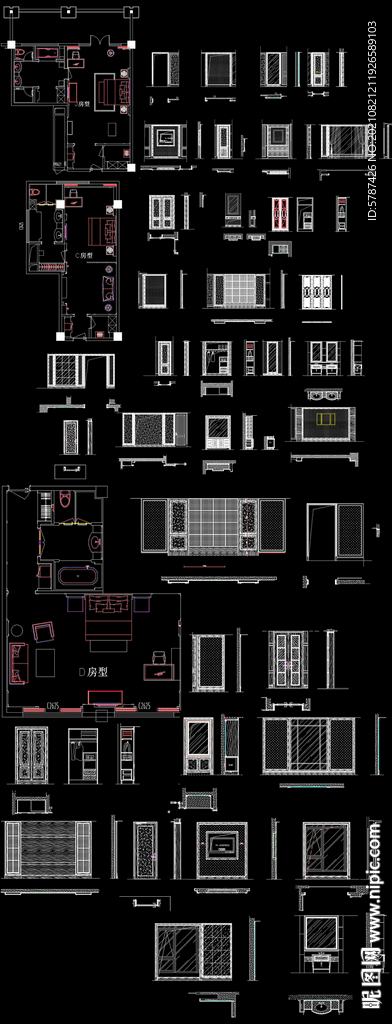 酒店客房样板房施工图
