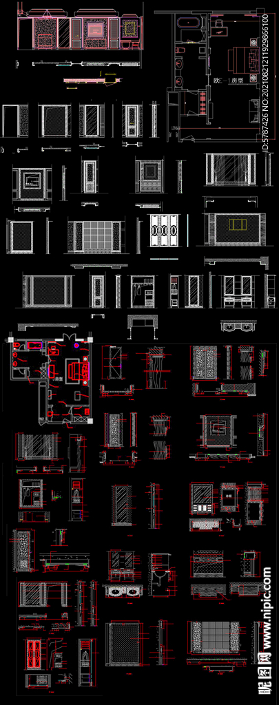 酒店户型深化图纸