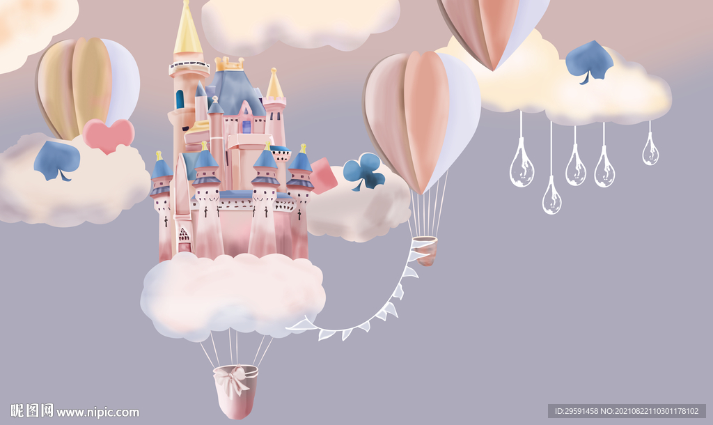 空中城堡背景墙