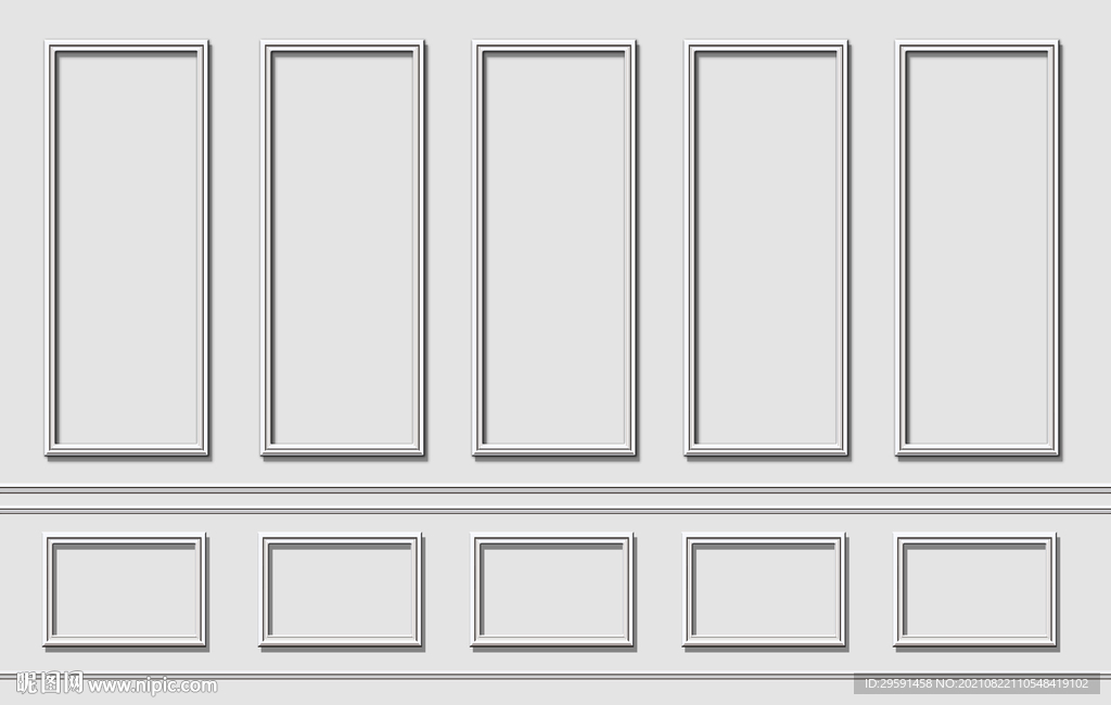 欧式线条方框背景墙