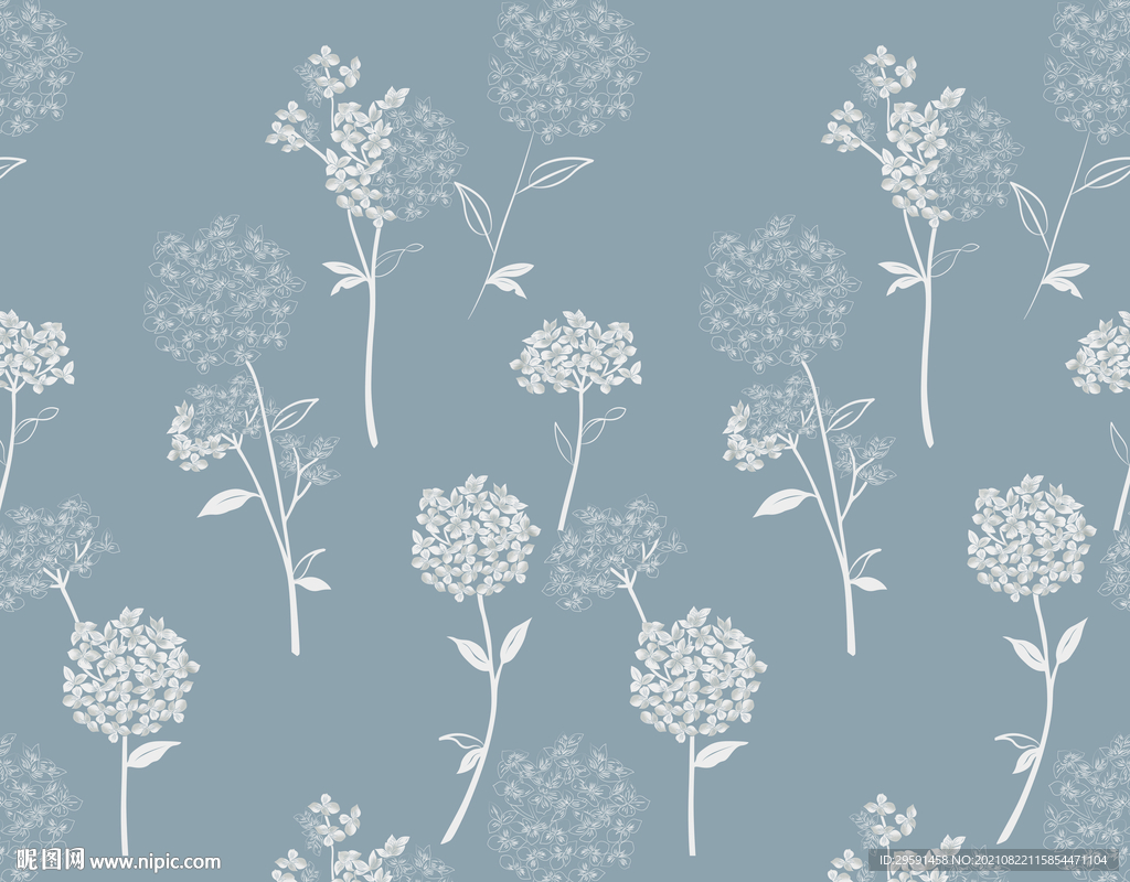 手绘蒲公英背景墙