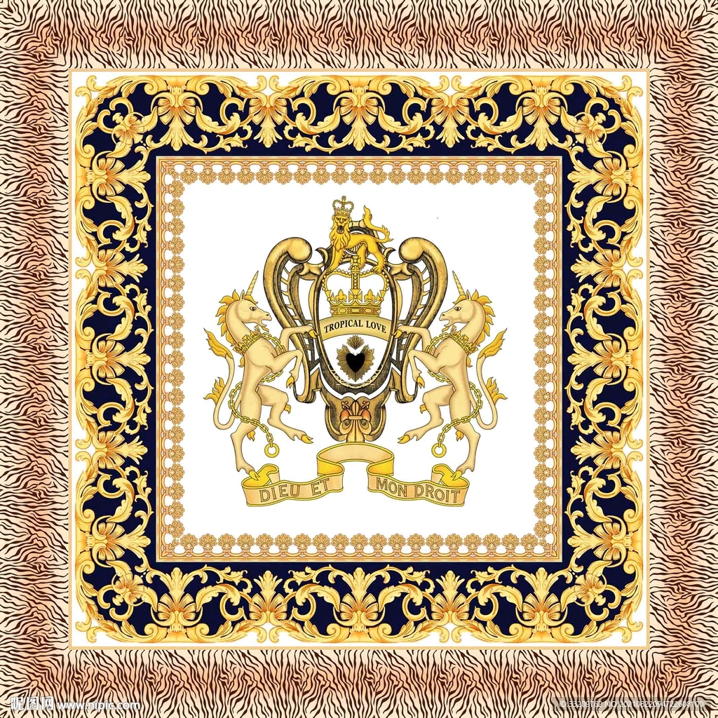 方巾 大牌男装 数码印花