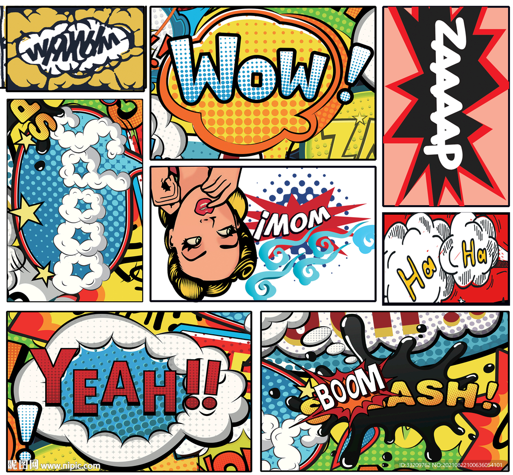  报纸 漫画 字母 潮牌 日系