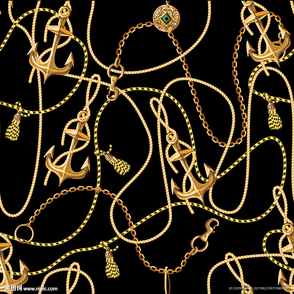 锁链 绳子 大牌男装  几何图