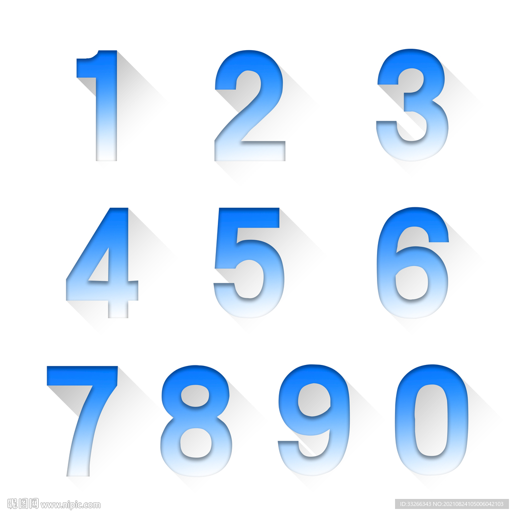 原创蓝色渐变科技数字PSD素材