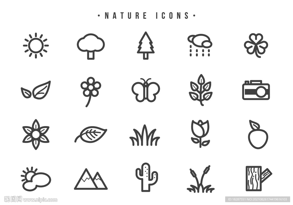 手机电脑天气相关图标icon