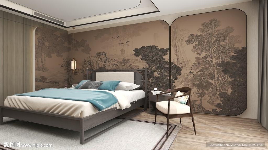 新中式客房图片