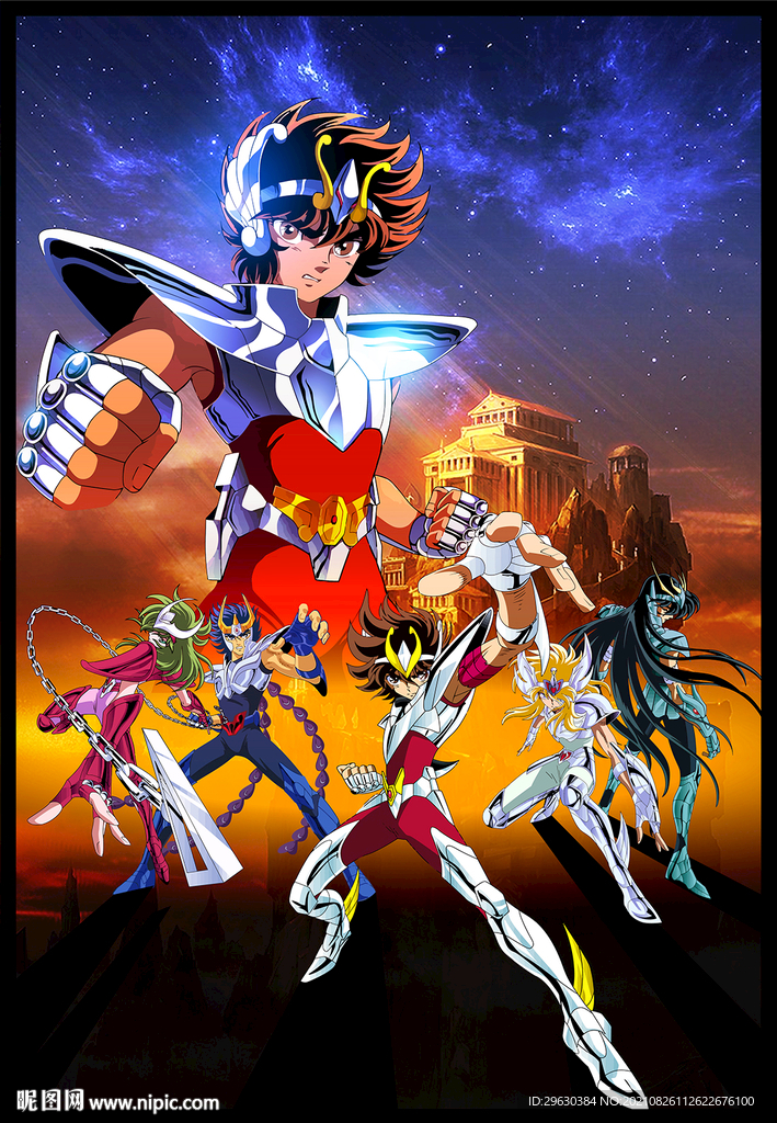 矢量圣斗士手绘漫画