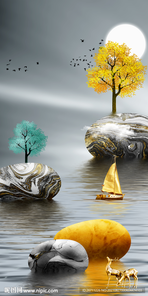 黄金麋鹿发财树