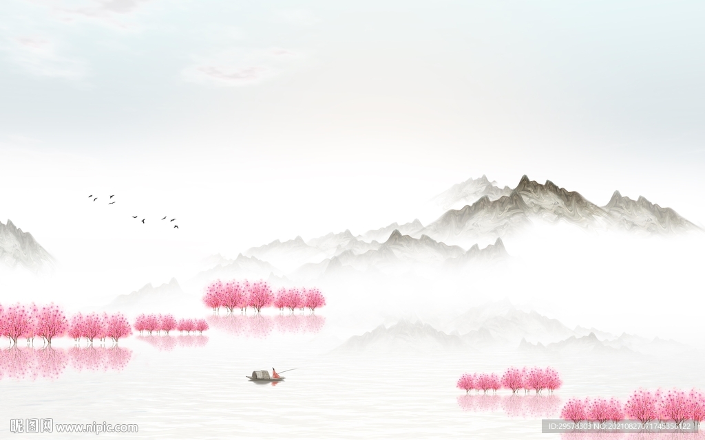 中国风高雅山水 TIF文件分层