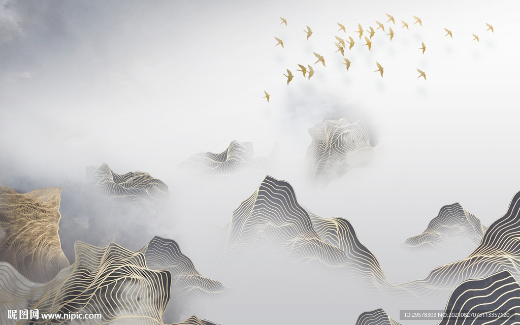 高档 高雅山水 TIF文件分层