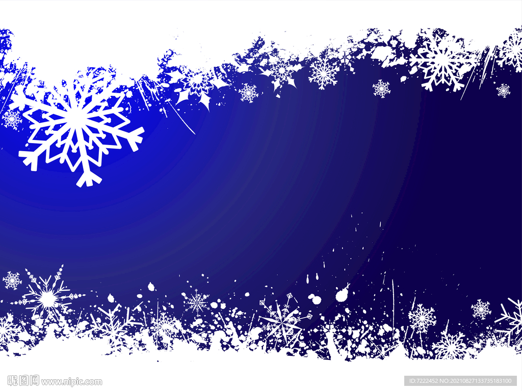 蓝色雪花背景