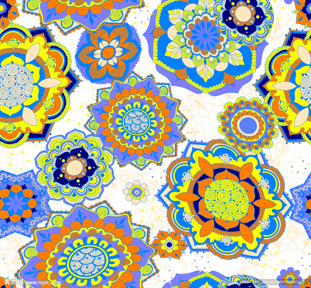 腰果花 数码印花图片 扎染 