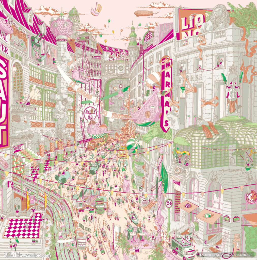 大牌 方巾 城市