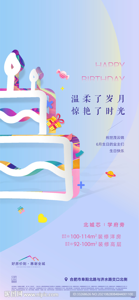 地产业主生日海报