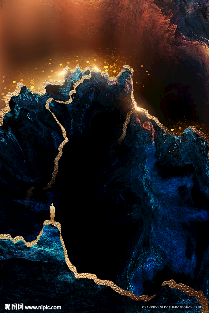 黑金鎏金石背景素材