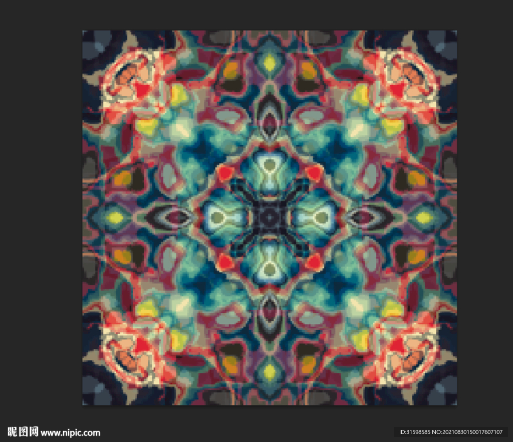 抽象 方巾 扎染