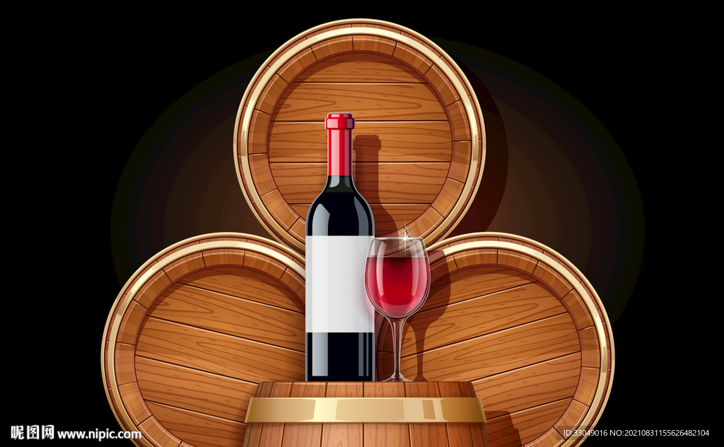 红酒酒桶