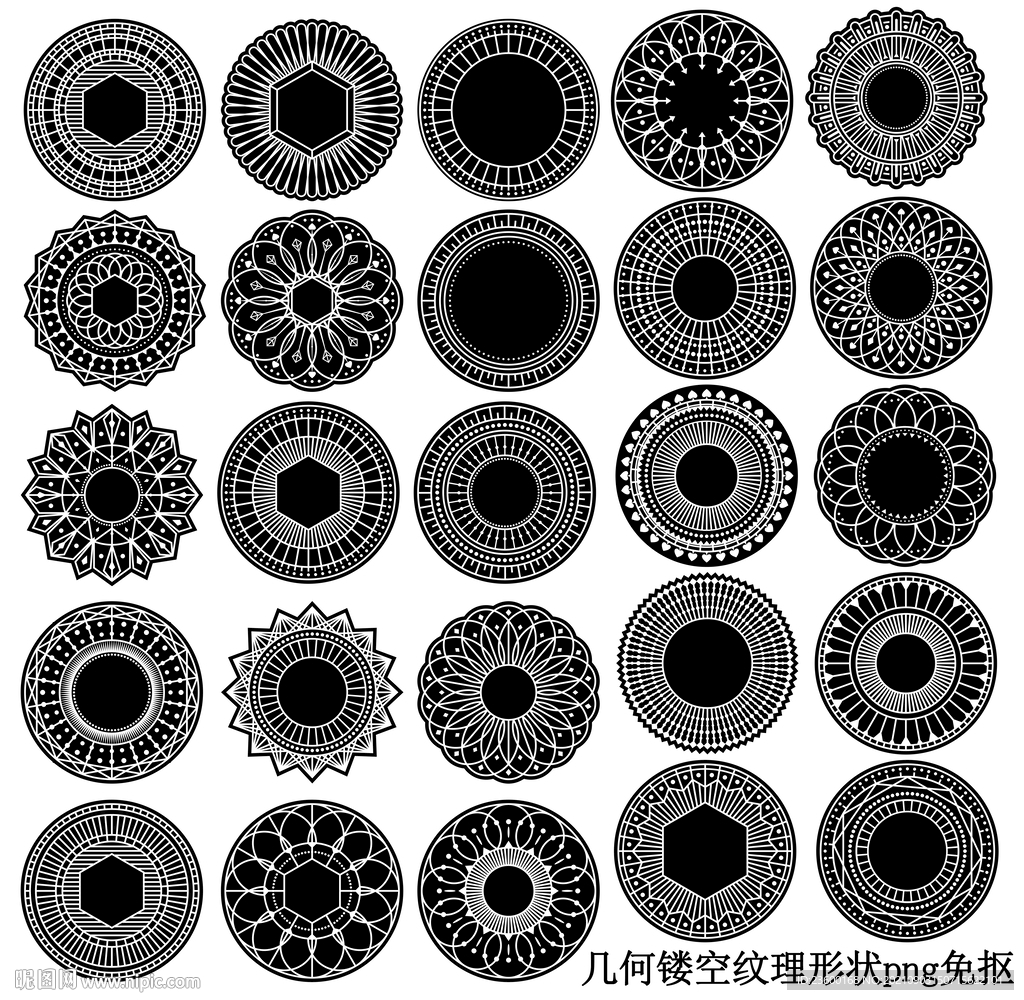 几何镂空纹理形状