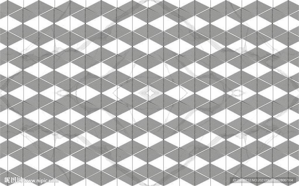 几何菱形爵士白壁纸窗帘背景墙