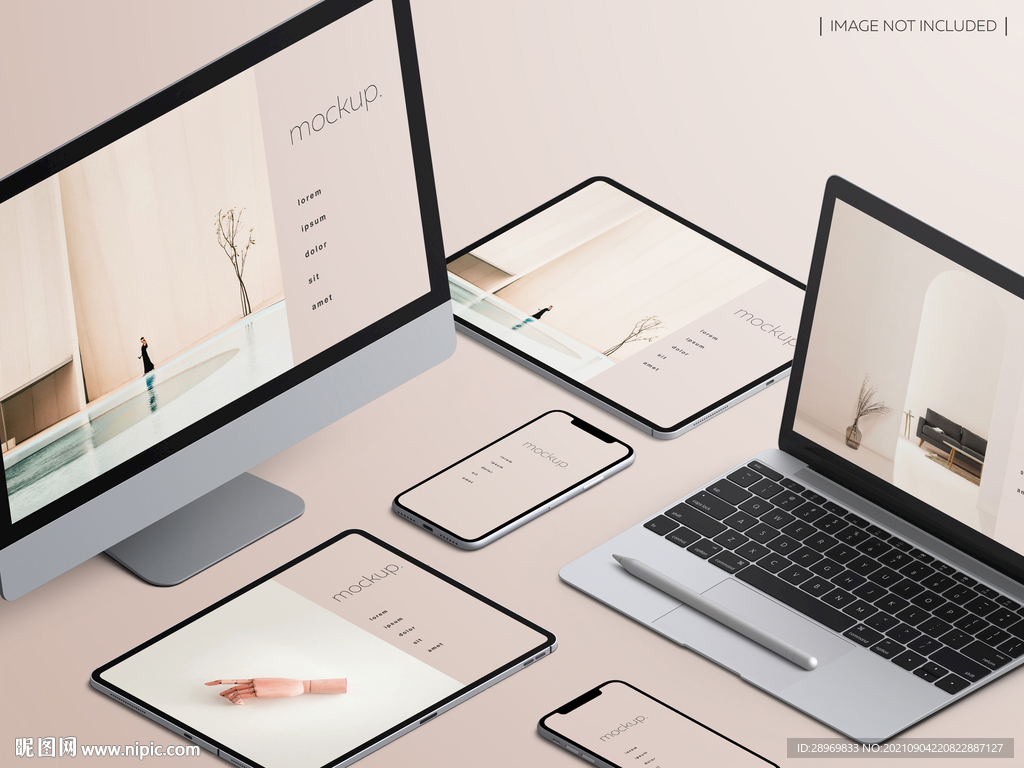 电脑平板手机场景展示样机图片