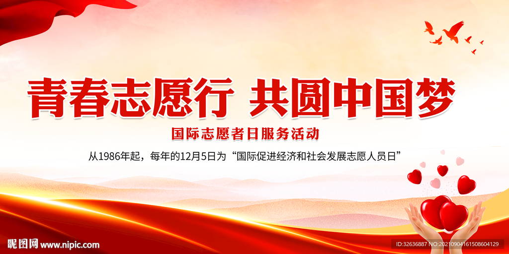 青春志愿行公益展板