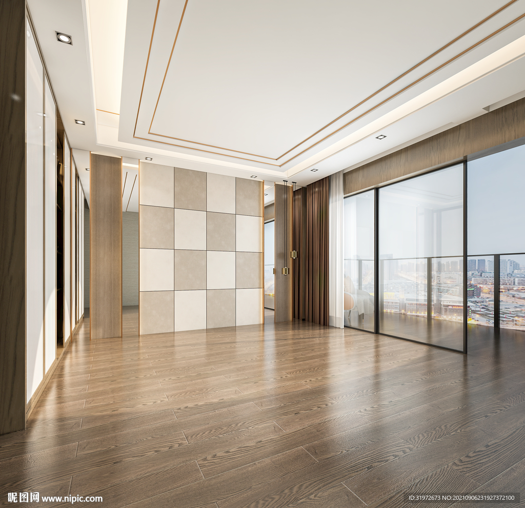 现代轻奢卧室场景家具空景