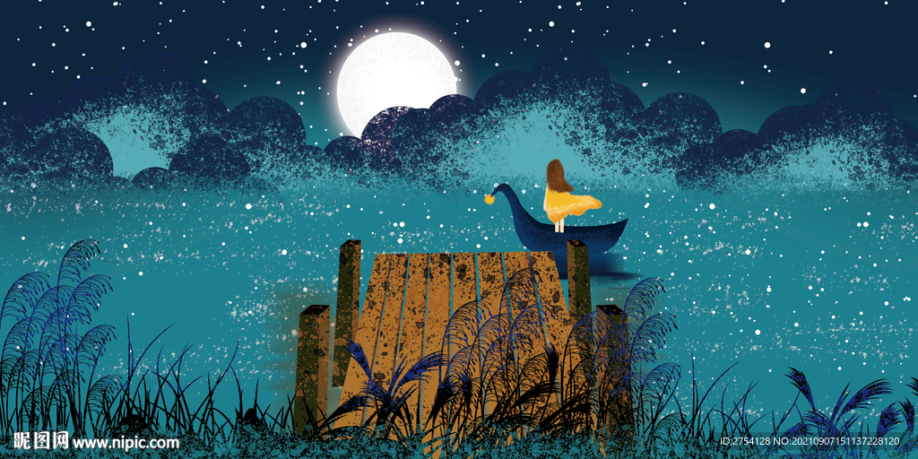 晶瓷画 抽象画 湖畔女孩