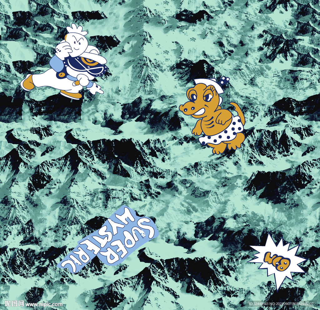 大牌  卡通     数码印花