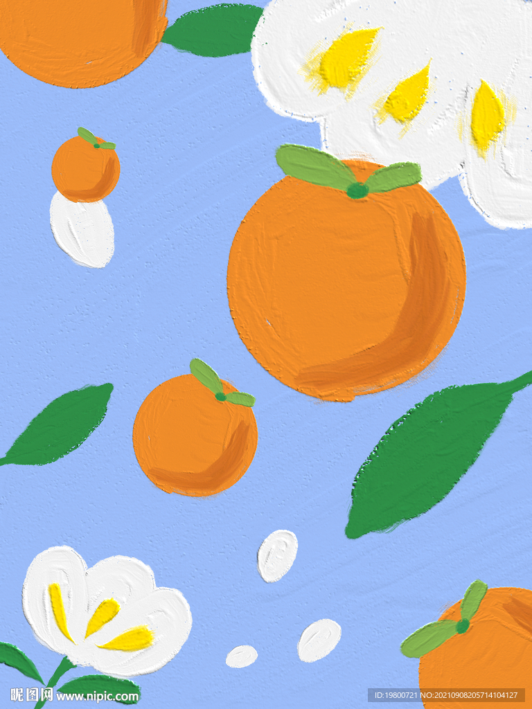 文创可爱小清新橙子壁纸水果图