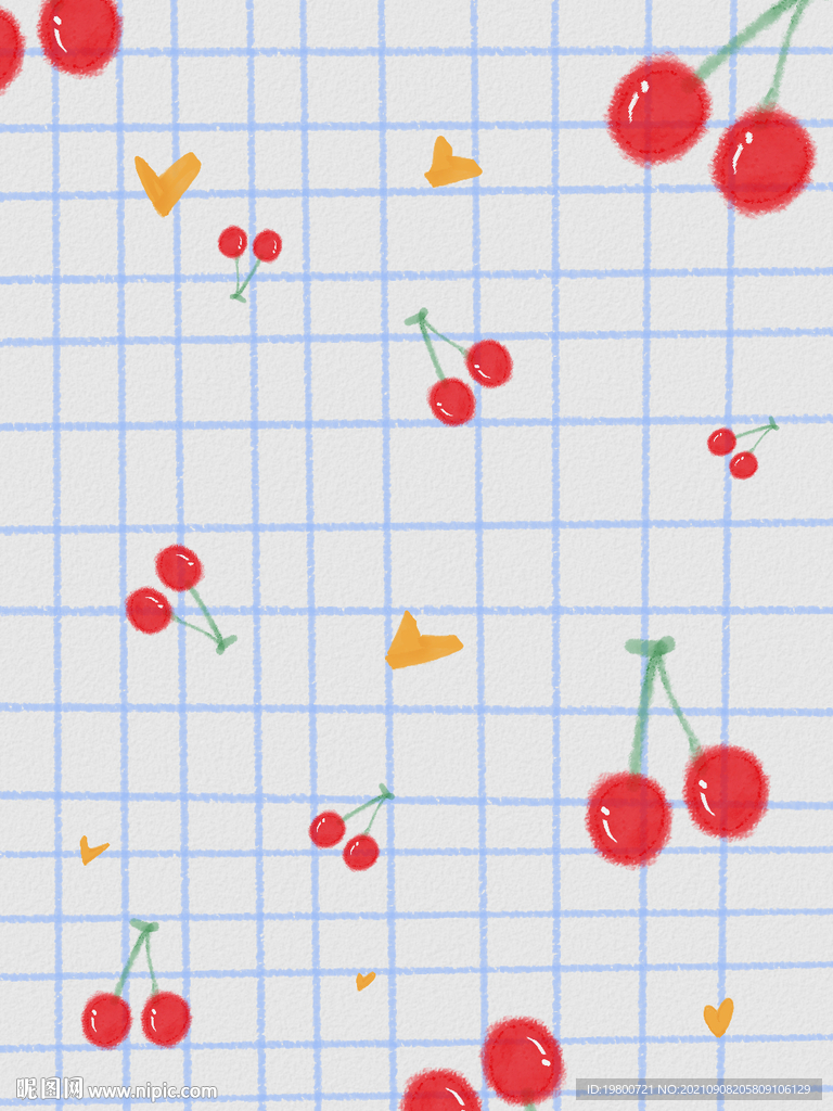 文创可爱小清新樱桃壁纸水果图