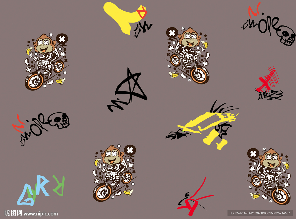 大牌  卡通   字母  