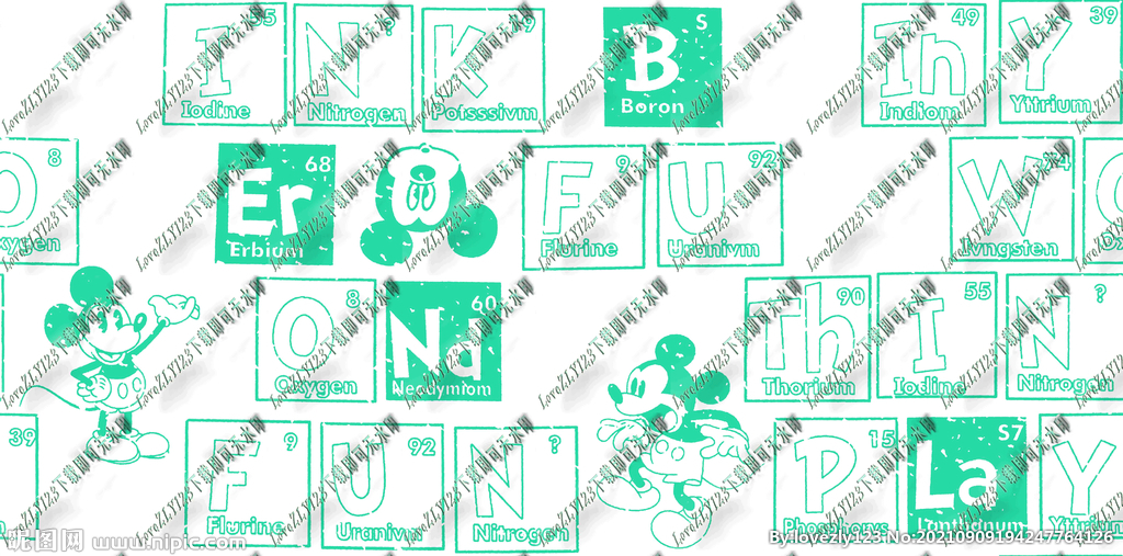 米老鼠方框字母