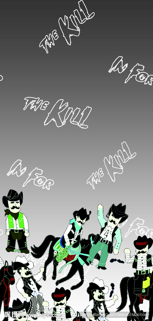 大牌 卡通  字母  渐变  