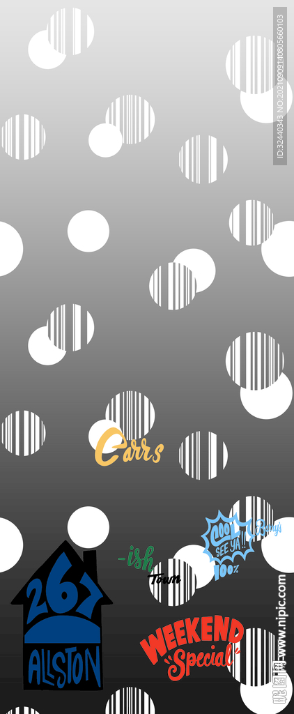 大牌 卡通  字母  渐变  