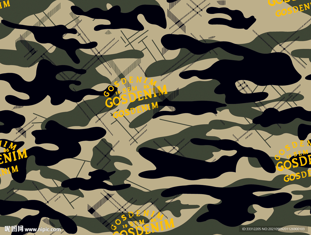 迷彩 几何图案 男装     